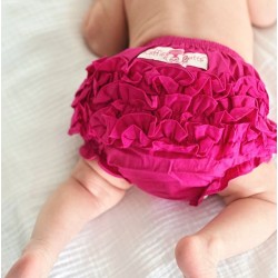 Ruffled Fuchsia Woven Bloomer RuffleButts 